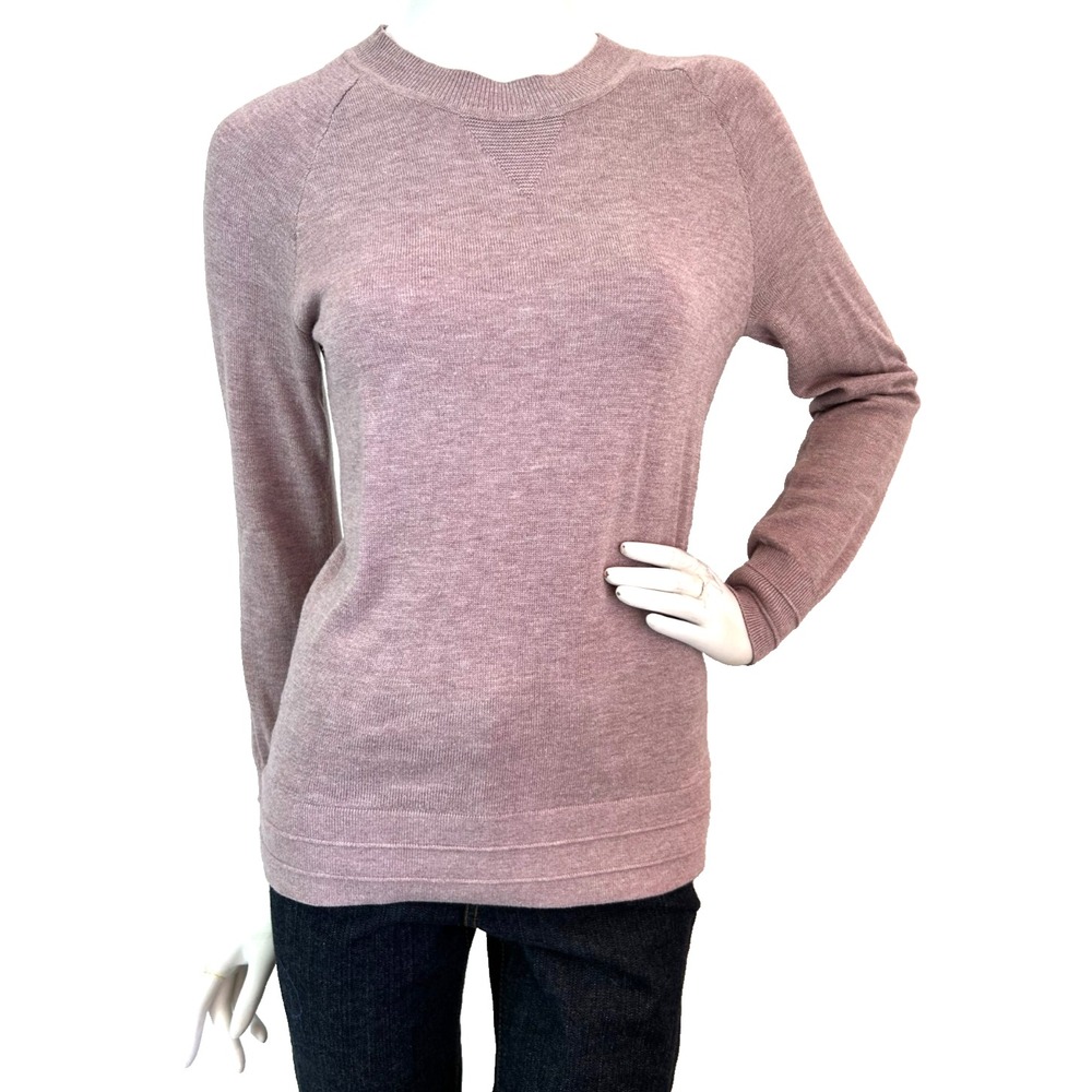 Lululemon Cashmere Blend Sweater Small S Pink Lilac Sit In Stillness Crewneck